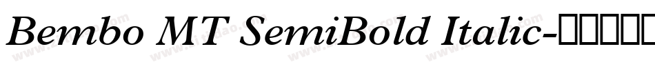 Bembo MT SemiBold Italic字体转换